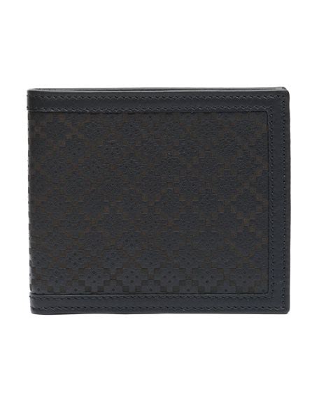 gucci diamante laser leather wallet black|Bi.